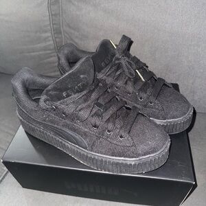 Puma Fenty Black Corduroy Platform Sneakers - Men’s